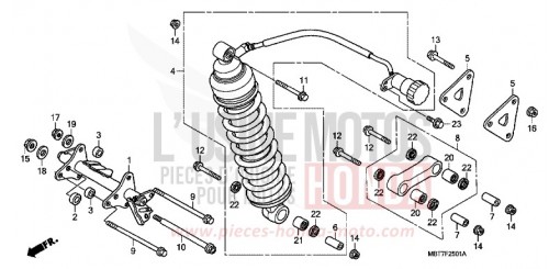 COUSSIN ARRIERE (XL1000VA) XL1000VA9 de 2009